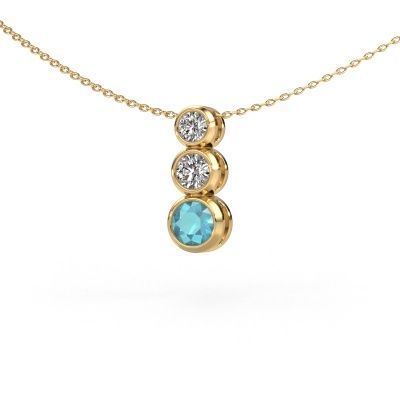 Pendant Linda 585 gold blue topaz 5 mm