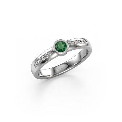Ring Ise 2 950 platinum emerald 4 mm