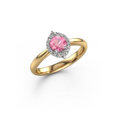 Engagement ring Tora 585 gold pink sapphire 5 mm