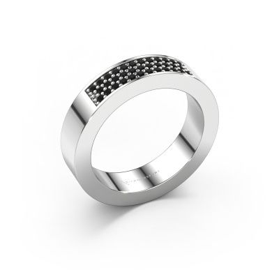 Ring Lindsey 1 950 platinum black diamond 0.28 crt