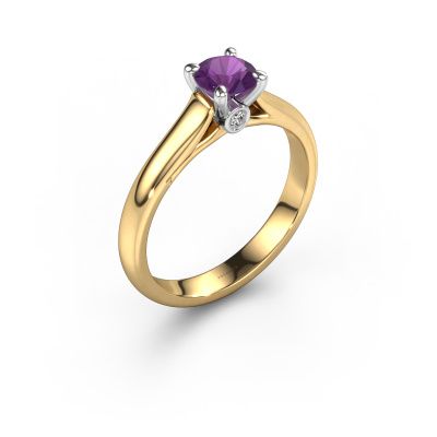 Engagement ring Valorie RND 1 585 gold amethyst 5 mm