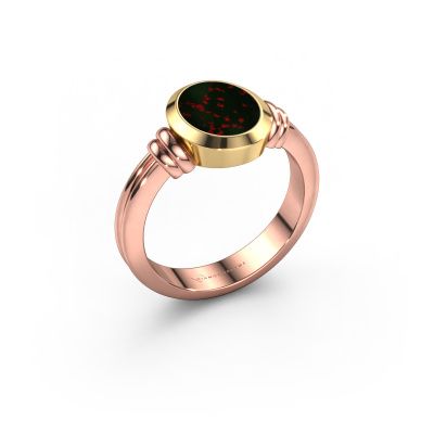 Pinky ring Jake 1 585 rose gold bloodstone 10x8 mm
