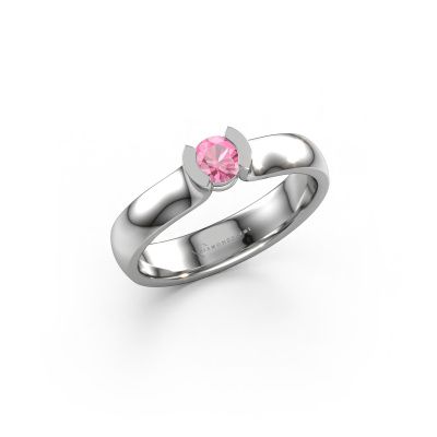 Ring Ophelia 585 white gold pink sapphire 4.2 mm