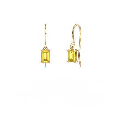 Pendants d'oreilles Laurie EME 1 585 or jaune saphir jaune 7x5 mm