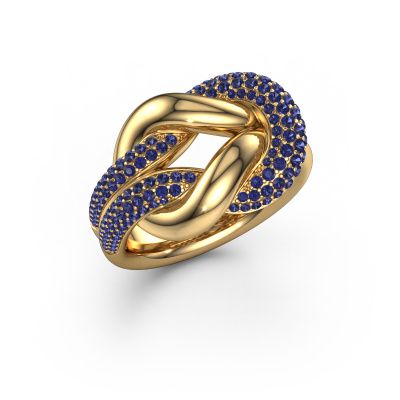 Ring Delena 585 gold sapphire 0.8 mm