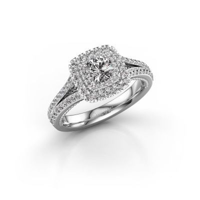 Engagement ring Annette 585 white gold diamond 1.072 crt