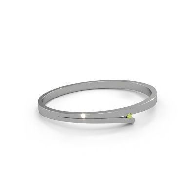 Bangle Rosario 585 white gold peridot 3 mm