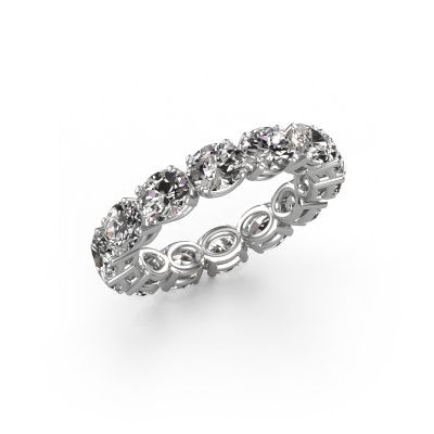 Ring Vivienne OVL 5x4 585 white gold diamond 4.900 crt