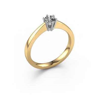 Engagement ring Noortje 585 gold zirconia 4 mm