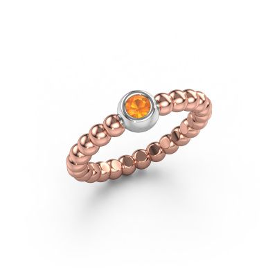 Vorsteckring Dini 585 Roségold Citrin 3 mm