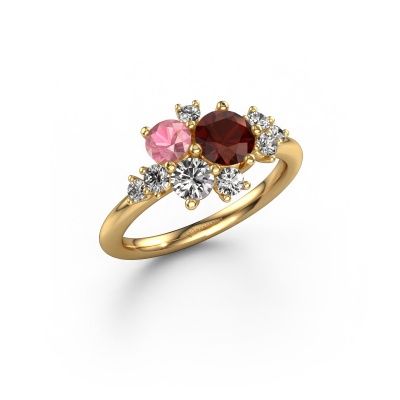 Ring Veronica 585 gold garnet 5.4 mm