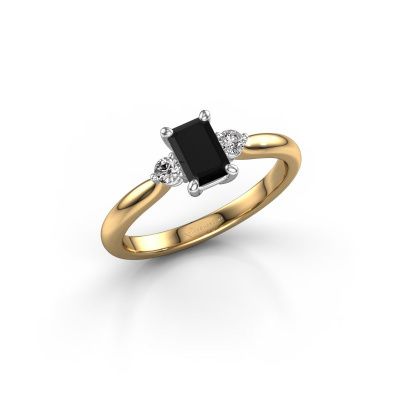Verlobungsring Lieselot EME 585 Gold Schwarz Diamant 0.900 crt