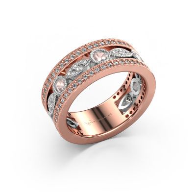 Ring Jessica 585 rose gold morganite champagne 2.5 mm