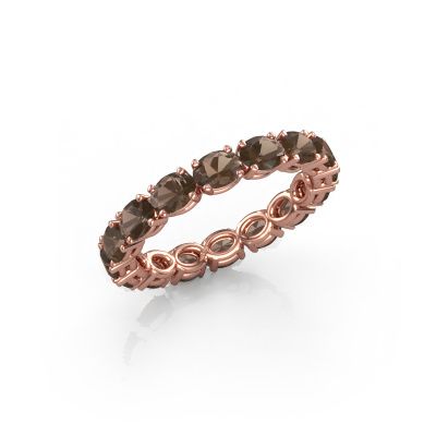 Ring Vivienne OVL 4x3 585 rose gold smokey quartz 4x3 mm