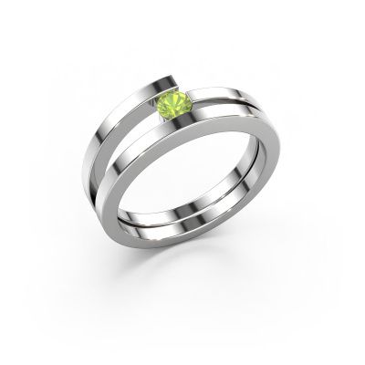 Ring Sandy 585 white gold peridot 3.4 mm