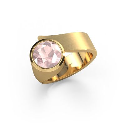 Ring Nakia 585 gold morganite champagne 8 mm
