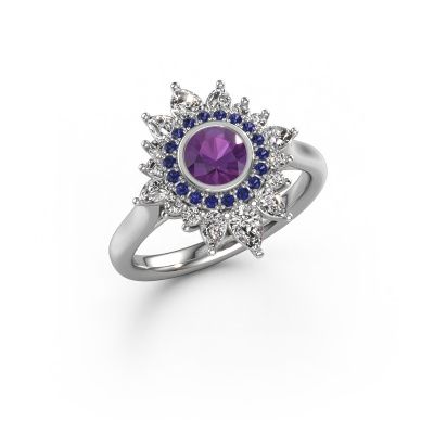 Engagement ring Tianna 950 platinum amethyst 5 mm