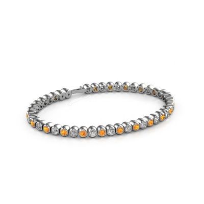 Tennis bracelet Bianca 3 mm 585 white gold citrin 3 mm