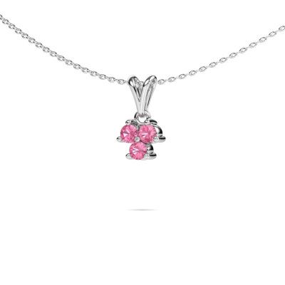 Pendant Shirlee 950 platinum pink sapphire 3 mm