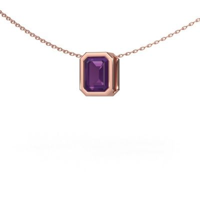 Pendant Lavon EME 585 rose gold amethyst 8x6 mm