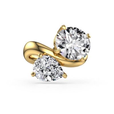 Engagement ring Chloe OVL-PER 585 gold lab grown diamond 7.15 crt