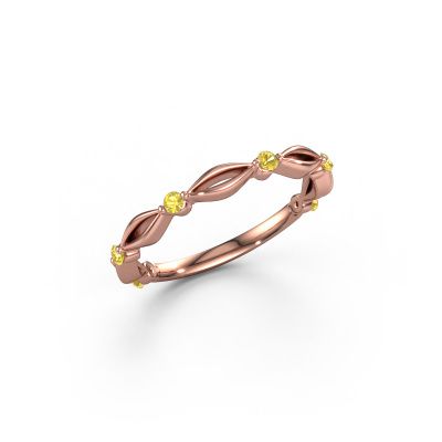 Stackable ring Shalon 585 rose gold yellow sapphire 1.8 mm