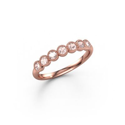 Ring Mariam half 585 rose gold morganite champagne 2.4 mm