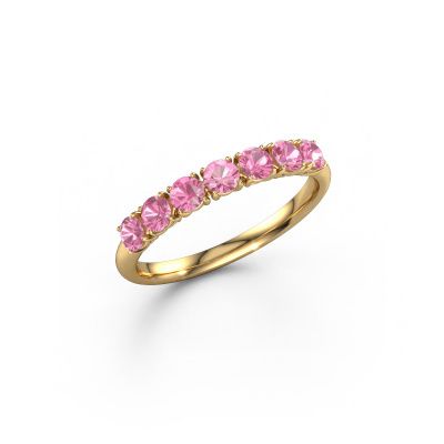 Bague Vivienne Half 585 or jaune saphir rose 2.9 mm