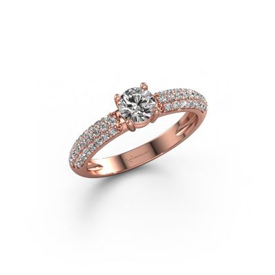 Verlovingsring Marjan 585 rosé goud diamant 0.769 crt