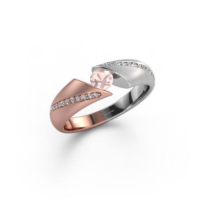Ring Hojalien 2 585 rose gold morganite champagne 4.2 mm
