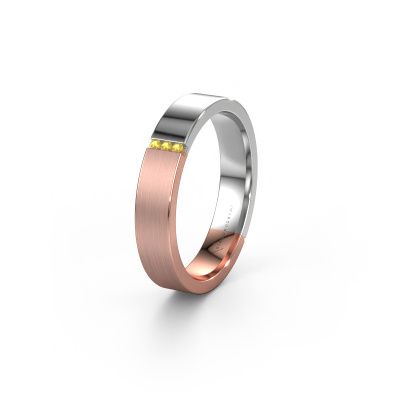 Wedding ring WH1103L14AMP 585 rose gold yellow sapphire ±0.16x0.07 in
