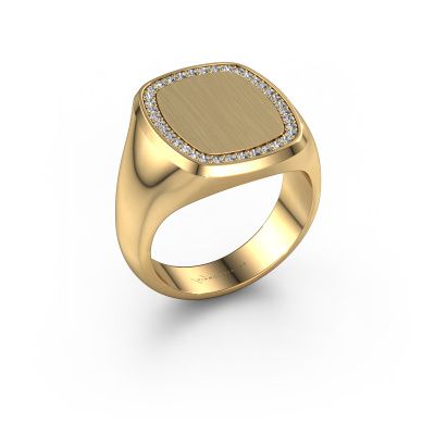 Bague pour homme Floris Cushion 4 585 or jaune zircone 1.2 mm