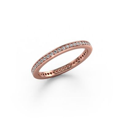Vorsteckring Elvire 1 585 Roségold Zirkonia 1.1 mm