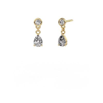 Pendants d'oreilles Lacey 585 or jaune diamant synthétique 1.60 crt