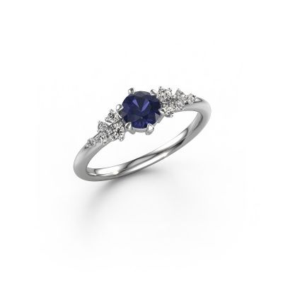 Engagement ring Royce RND 585 white gold sapphire 5 mm