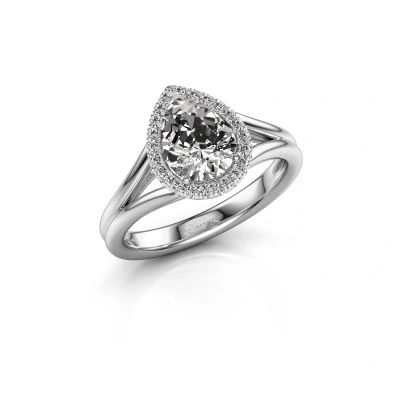 Engagement ring Verla pear 1 585 white gold diamond 1.147 crt