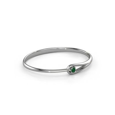 Bangle Zara 585 white gold emerald 4 mm