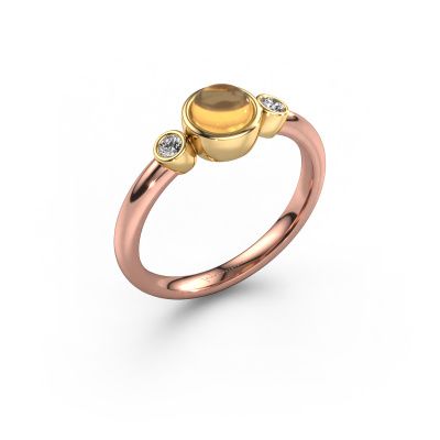 Ring Muriel 585 rose gold citrin 5 mm