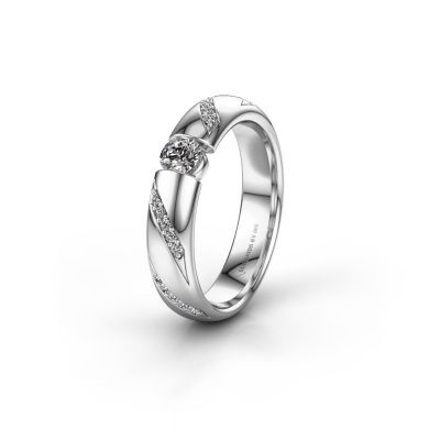 Wedding ring WH2102L34A 950 platinum diamond ±5x1.7 mm