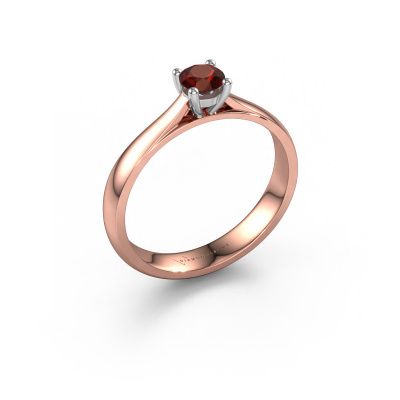 Verlobungsring Sam 585 Roségold Granat 4.2 mm