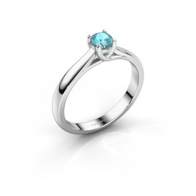 Engagement ring Mia 1 925 silver blue topaz 4 mm