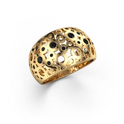 Ring Jaylinn 585 Gold Schwarz Diamant 0.300 crt