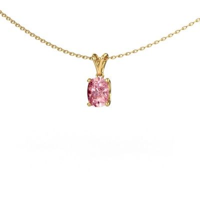 Pendant Sam CSH 585 gold pink lab grown diamond 6.8x5.2 mm