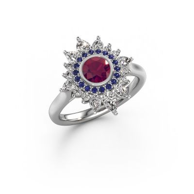 Verlovingsring Tianna 950 platina rhodoliet 5 mm