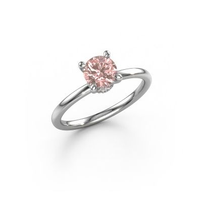 Engagement ring Crystal RND 3 950 platinum pink lab grown diamond 5.5 mm