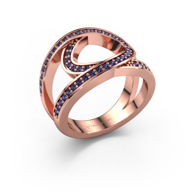 Ring Louise 585 rose gold sapphire 1.2 mm