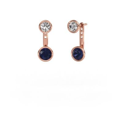 Boucles d'oreilles Halle 585 or rose saphir 6 mm