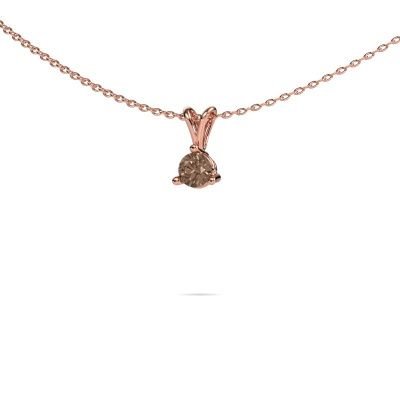 Pendentif Somer 585 or rose diamant brun 0.80 crt