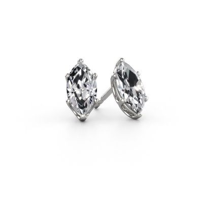 Clous d'oreilles Sam MRQ 585 or blanc diamant 1.50 crt
