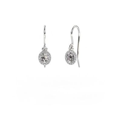Drop earrings Seline ovl 950 platinum diamond 0.84 crt